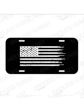 NEW BW USA US American Flag Aluminum License Plate CAR SUV Truck